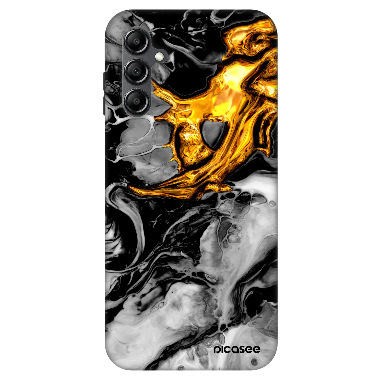Picasee Fashion Case Samsung Galaxy A16 4G - Black Gold 2
