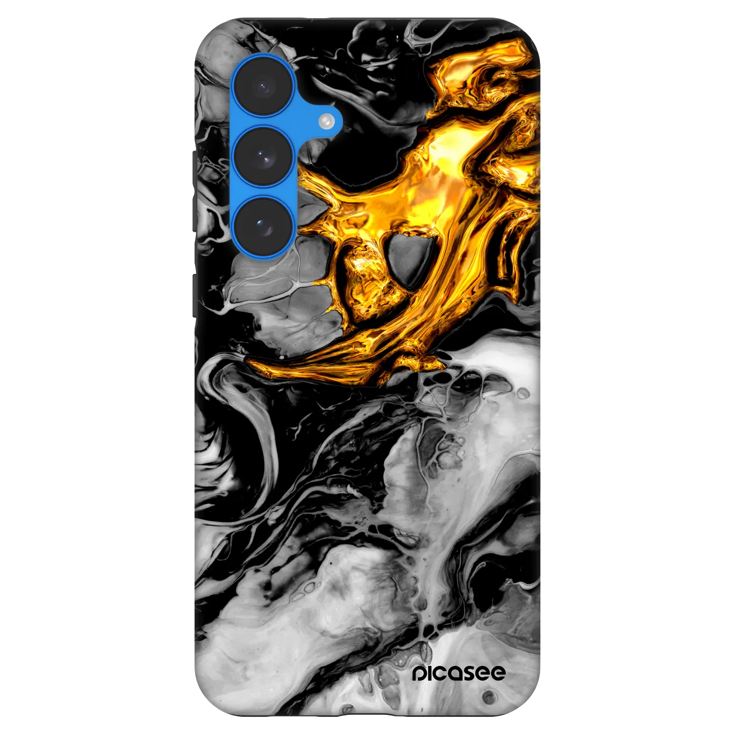 Picasee Fashion Case Samsung Galaxy S25 FE 5G - Black Gold 2