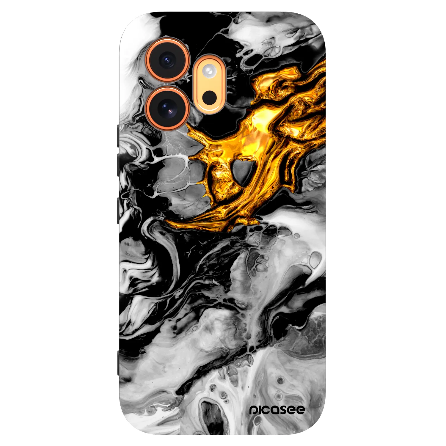 Picasee fekete szilikon tok az alábbi mobiltelefonokra Honor 600 - Black Gold 2