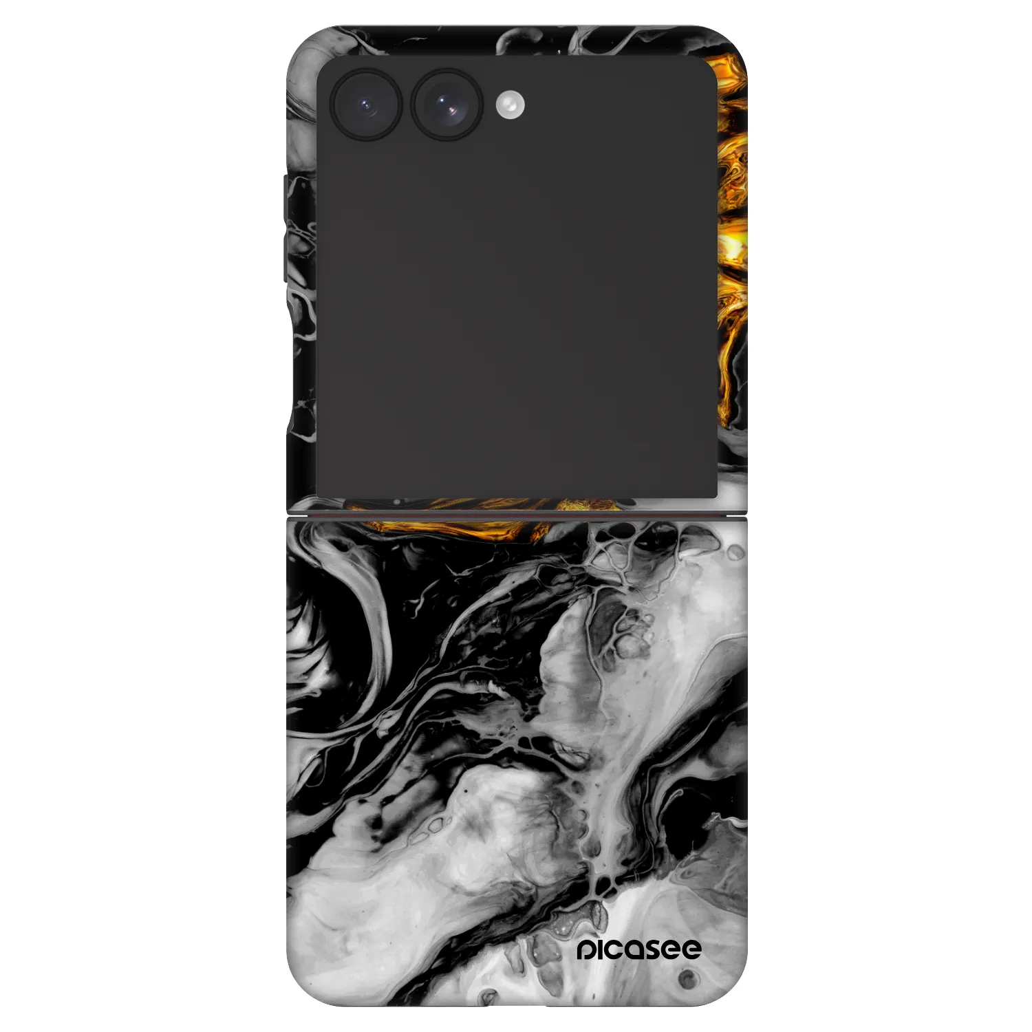 Picasee Fashion Case Samsung Galaxy Z Flip7 5G - Black Gold 2