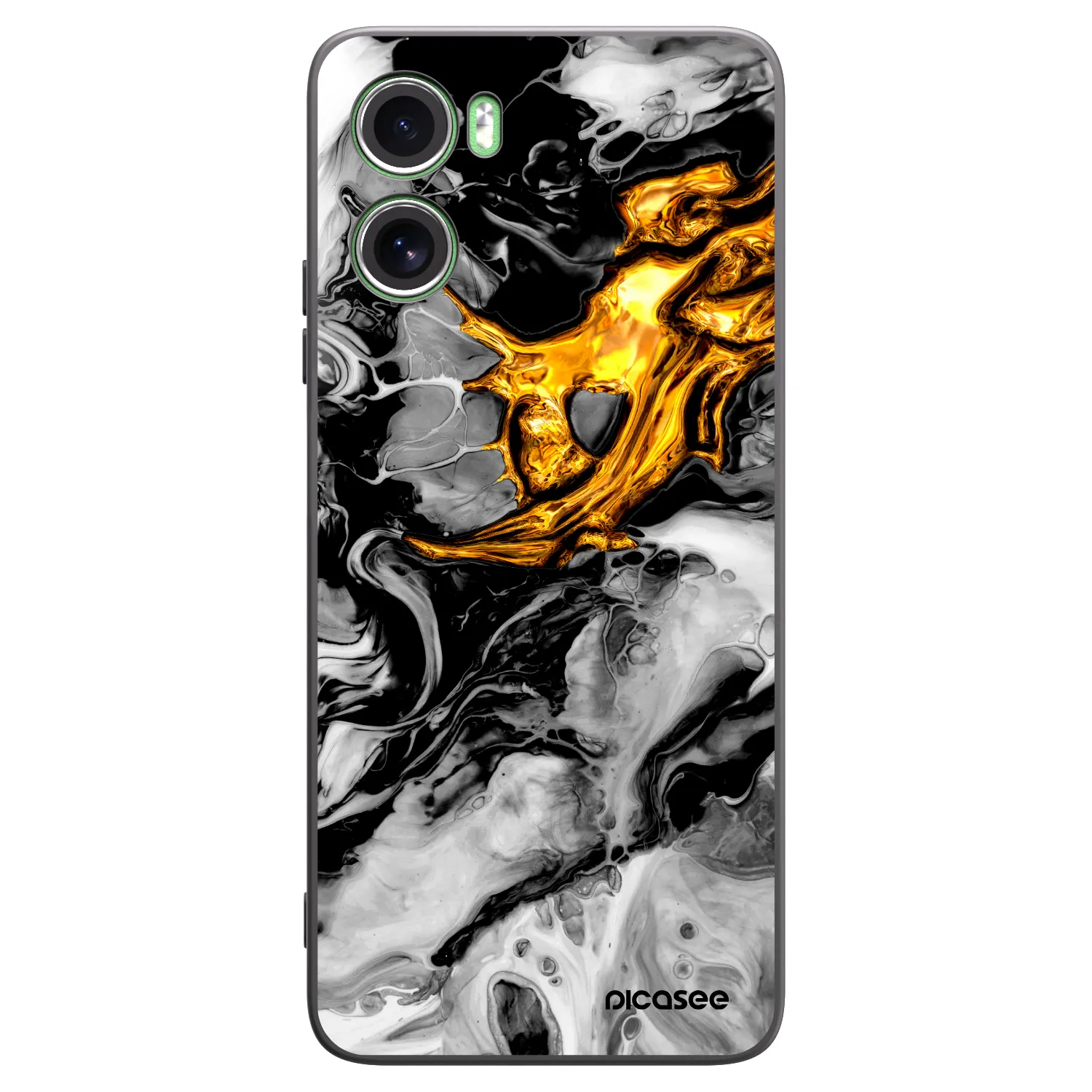 Picasee fekete szilikon tok az alábbi mobiltelefonokra Motorola Moto G06 - Black Gold 2