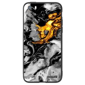 Szilikon tok erre a típusra Apple iPhone 5/5S/SE - Black Gold 2