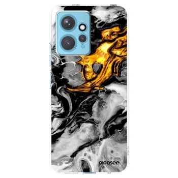 Picasee átlátszó szilikon tok az alábbi mobiltelefonokra Xiaomi Redmi Note 12 4G - Black Gold 2