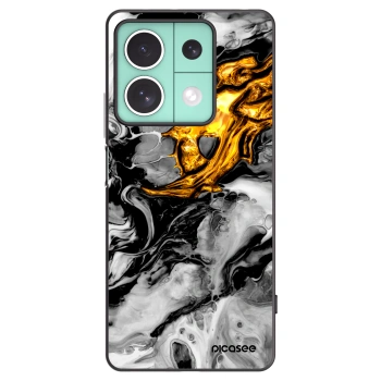 Picasee fekete szilikon tok az alábbi mobiltelefonokra Xiaomi Redmi Note 13 5G - Black Gold 2