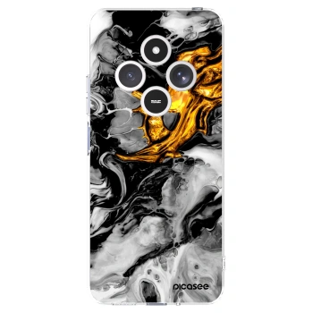 Picasee átlátszó szilikon tok az alábbi mobiltelefonokra Xiaomi Redmi 14C - Black Gold 2