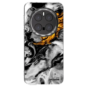 Picasee átlátszó szilikon tok az alábbi mobiltelefonokra Honor Magic7 Pro 5G - Black Gold 2