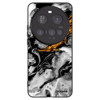 Picasee fekete szilikon tok az alábbi mobiltelefonokra Xiaomi 15 Ultra - Black Gold 2