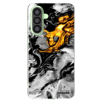 Picasee átlátszó szilikon tok az alábbi mobiltelefonokra Samsung Galaxy A26 5G A266B - Black Gold 2