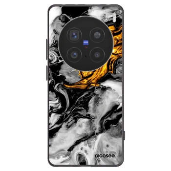 Picasee fekete szilikon tok az alábbi mobiltelefonokra Vivo X200 Pro - Black Gold 2