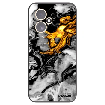 Picasee fekete szilikon tok az alábbi mobiltelefonokra Honor 400 5G - Black Gold 2