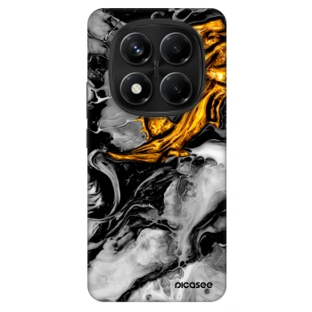Szilikon tok erre a típusra Xiaomi Redmi Note 14 Pro 5G - Black Gold 2