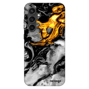 Szilikon tok erre a típusra Samsung Galaxy S24 FE S721B - Black Gold 2