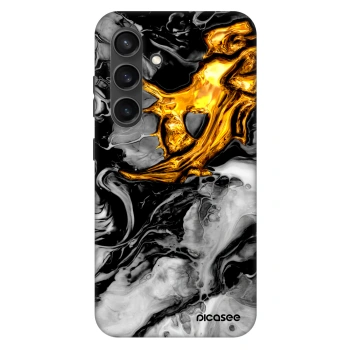Szilikon tok erre a típusra Samsung Galaxy S24+ S926B 5G - Black Gold 2