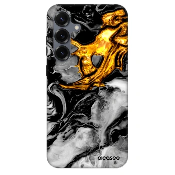 Szilikon tok erre a típusra Samsung Galaxy S25+ 5G - Black Gold 2