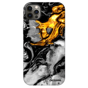 Szilikon tok erre a típusra Apple iPhone 12 Pro Max - Black Gold 2