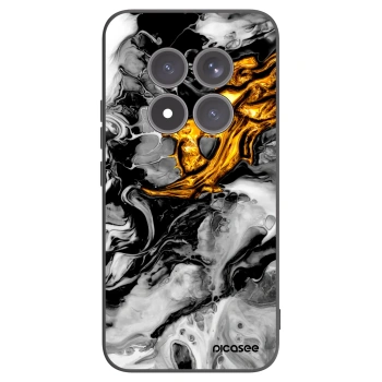 Picasee fekete szilikon tok az alábbi mobiltelefonokra Xiaomi Redmi Note 15 Pro+ - Black Gold 2
