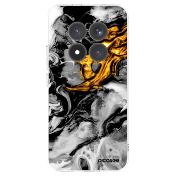 Picasee átlátszó szilikon tok az alábbi mobiltelefonokra Xiaomi Redmi Note 15 Pro+ - Black Gold 2