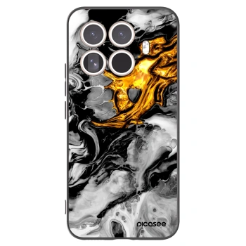 Picasee fekete szilikon tok az alábbi mobiltelefonokra Xiaomi 15T Pro - Black Gold 2