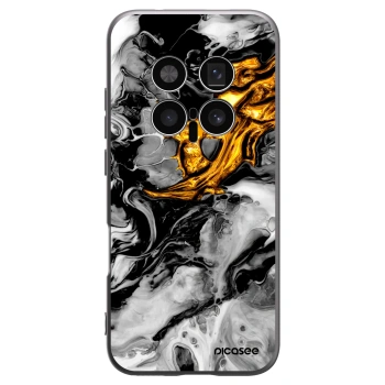 Picasee fekete szilikon tok az alábbi mobiltelefonokra Honor Magic8 Pro 5G - Black Gold 2