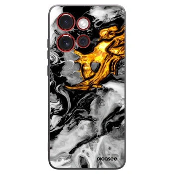 Picasee fekete szilikon tok az alábbi mobiltelefonokra Motorola Edge 60 Neo 5G - Black Gold 2