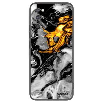 Picasee fekete szilikon tok az alábbi mobiltelefonokra Samsung Galaxy S20 G980F - Black Gold 2