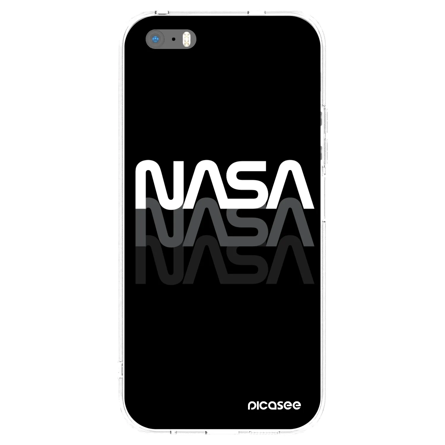 Picasee átlátszó szilikon tok az alábbi mobiltelefonokra Apple iPhone 5/5S/SE - NASA Triple
