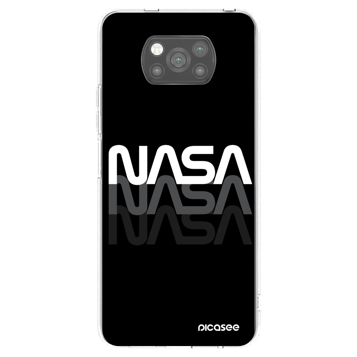 Picasee fekete szilikon tok az alábbi mobiltelefonokra Xiaomi Poco X3 - NASA Triple