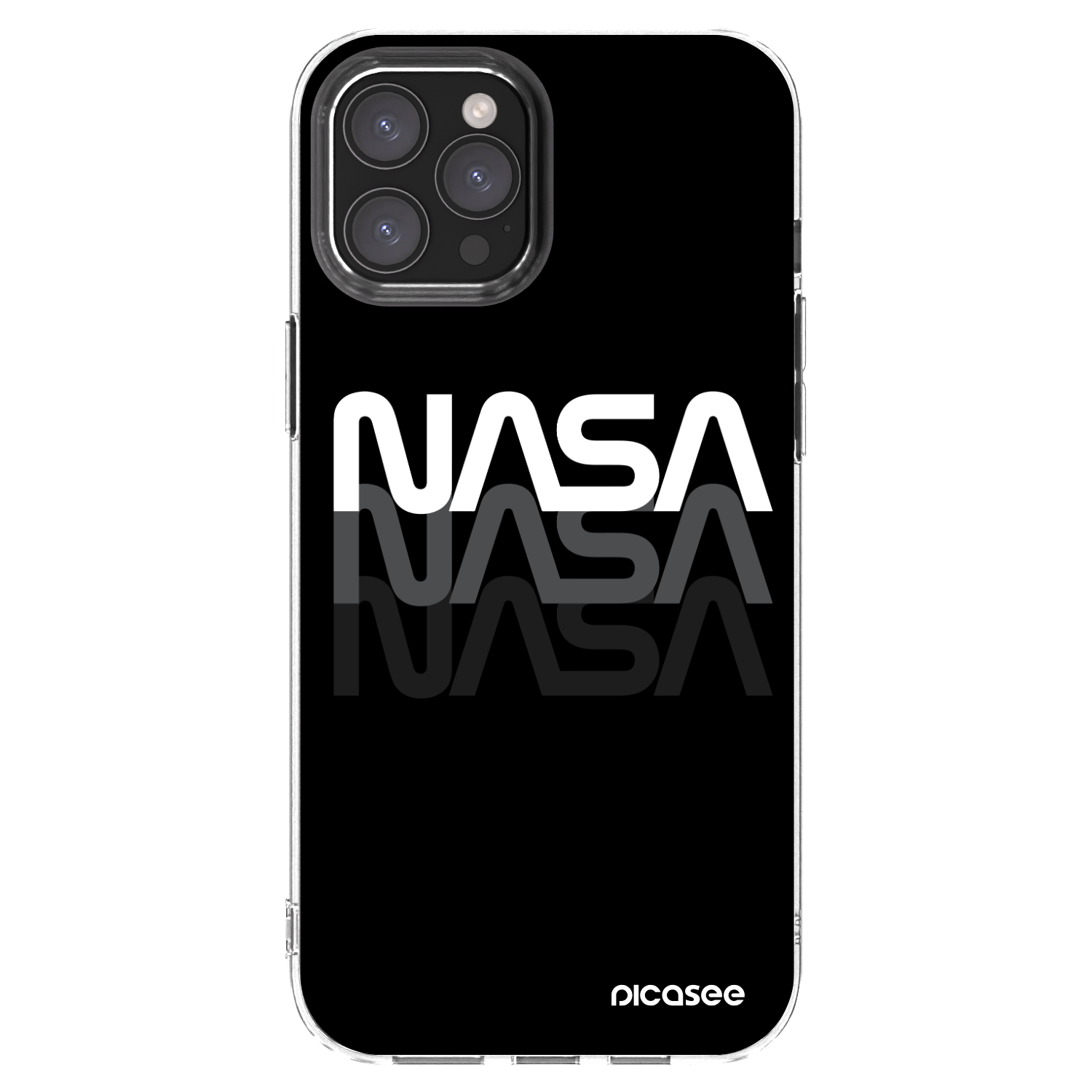 Picasee átlátszó szilikon tok az alábbi mobiltelefonokra Apple iPhone 12 Pro Max - NASA Triple