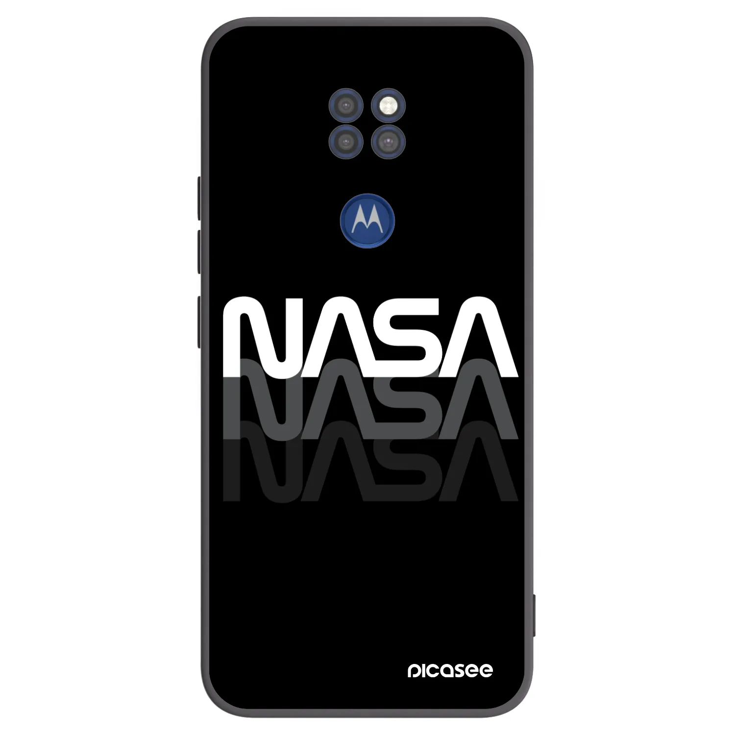 Picasee fekete szilikon tok az alábbi mobiltelefonokra Motorola Moto G9 Play - NASA Triple