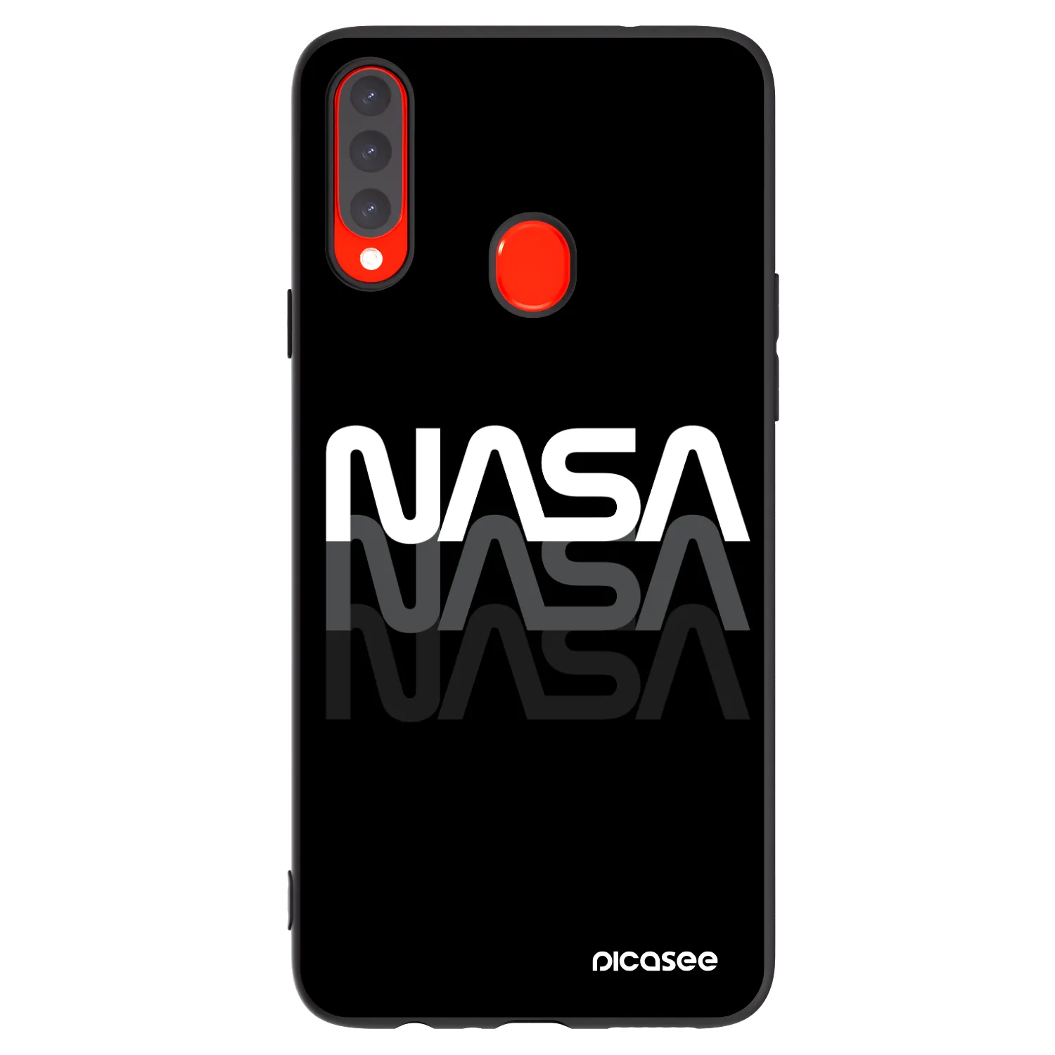 Picasee fekete szilikon tok az alábbi mobiltelefonokra Samsung Galaxy A20s - NASA Triple