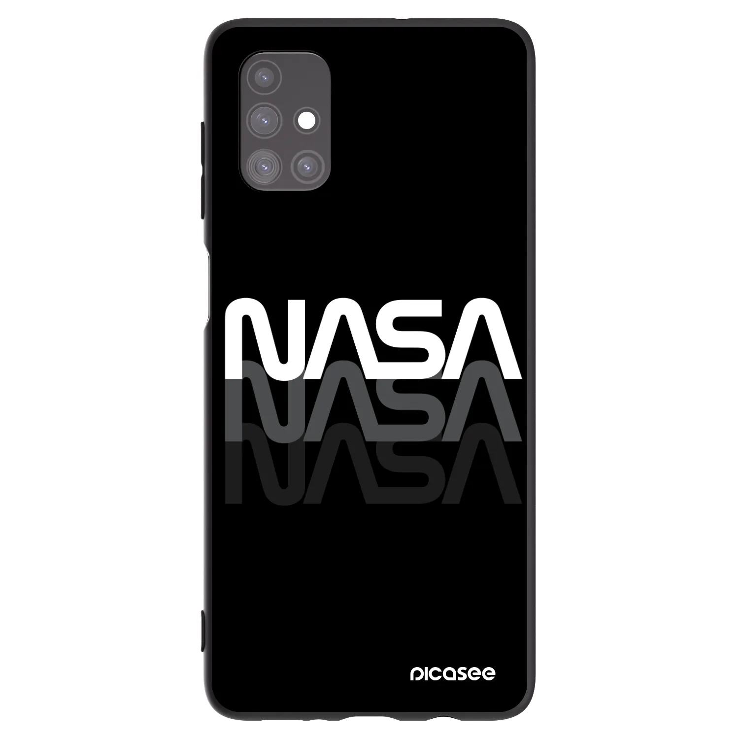 Picasee fekete szilikon tok az alábbi mobiltelefonokra Samsung Galaxy M51 M515F - NASA Triple