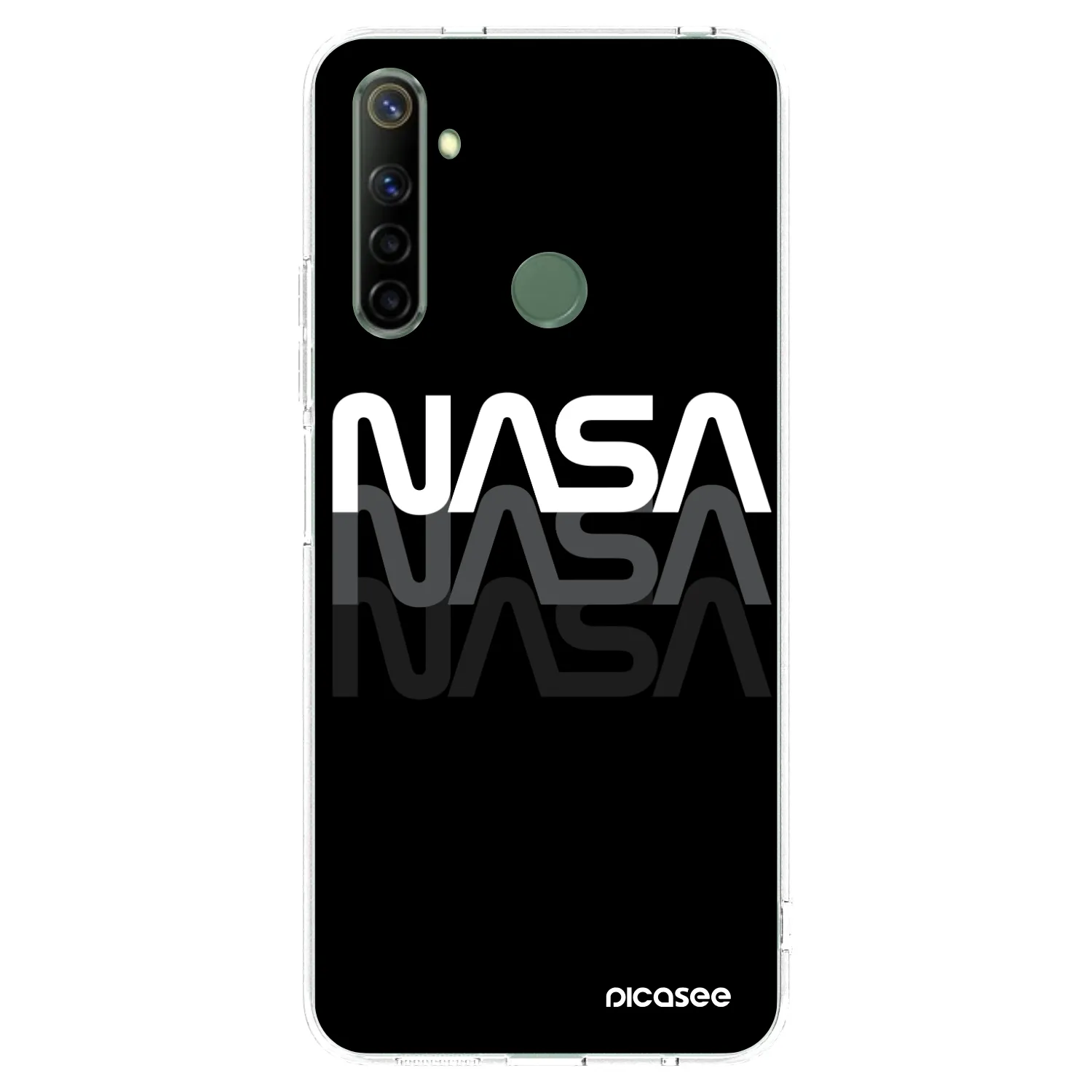 Picasee átlátszó szilikon tok az alábbi mobiltelefonokra Realme 6i - NASA Triple