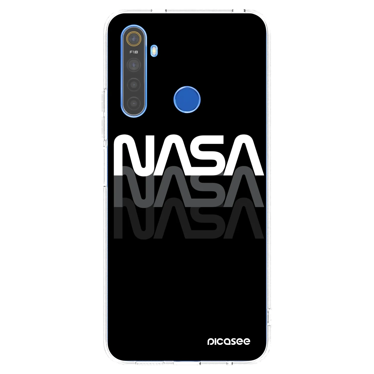 Picasee átlátszó szilikon tok az alábbi mobiltelefonokra Realme 5 - NASA Triple