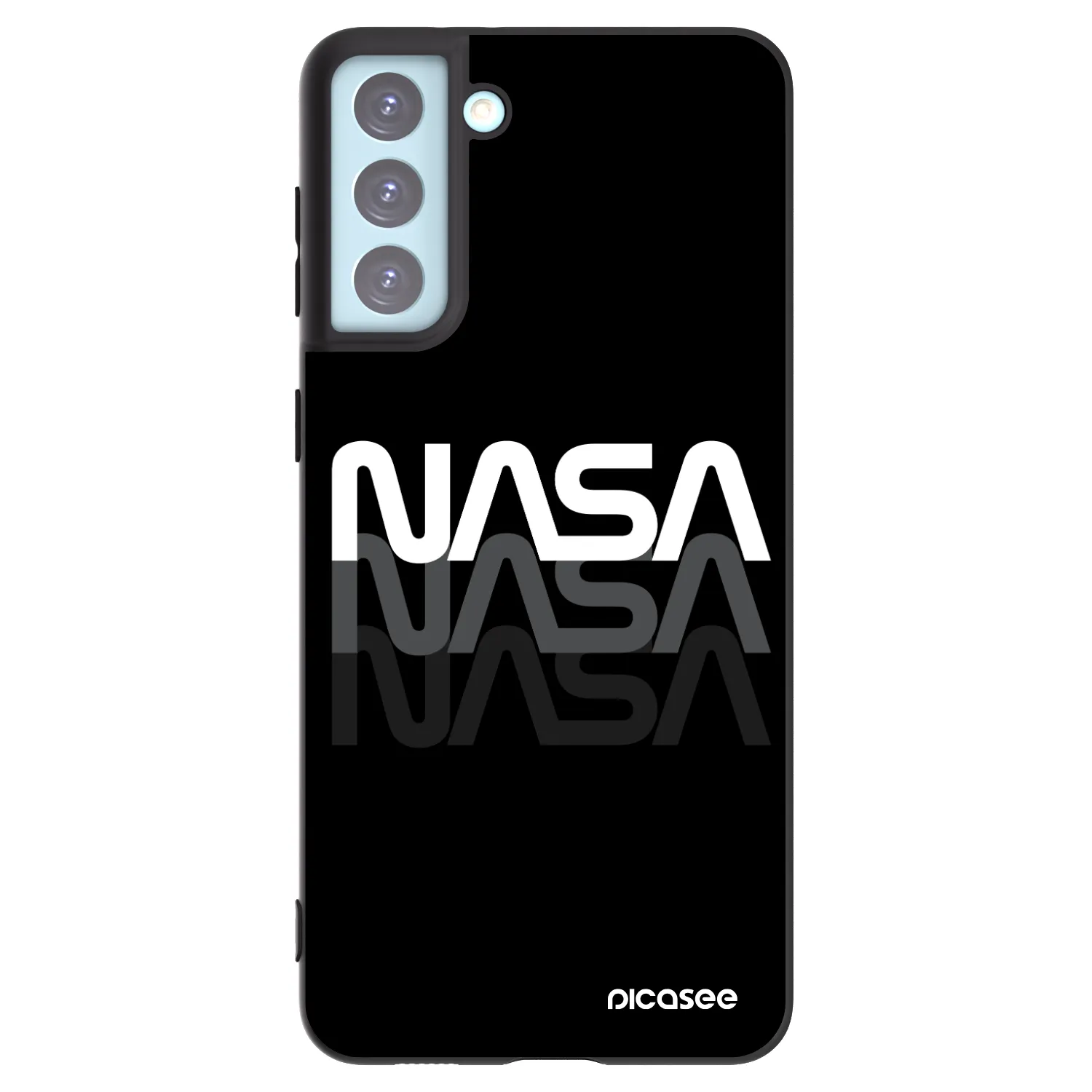 Picasee fekete szilikon tok az alábbi mobiltelefonokra Samsung Galaxy S21+ 5G G996F - NASA Triple