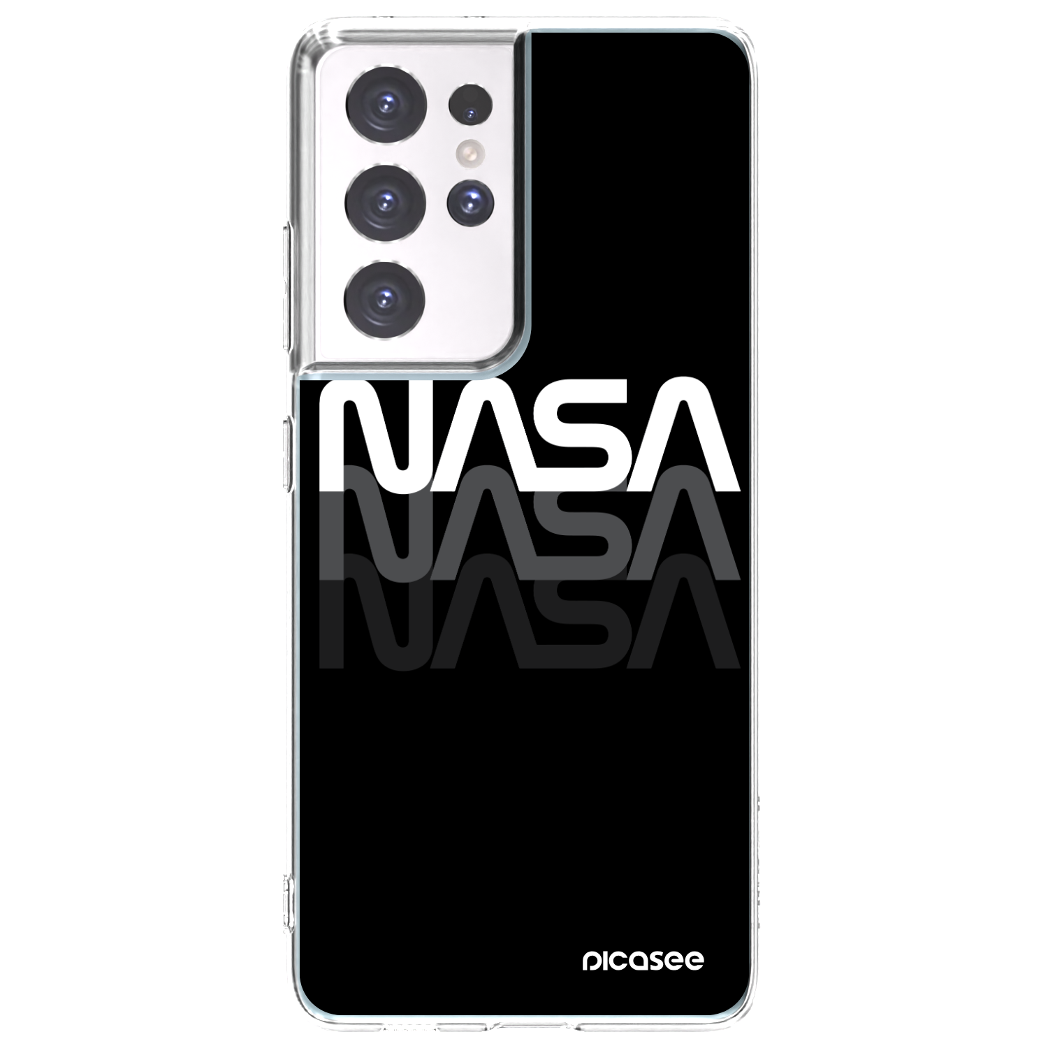 Picasee átlátszó szilikon tok az alábbi mobiltelefonokra Samsung Galaxy S21 Ultra 5G G998B - NASA Triple