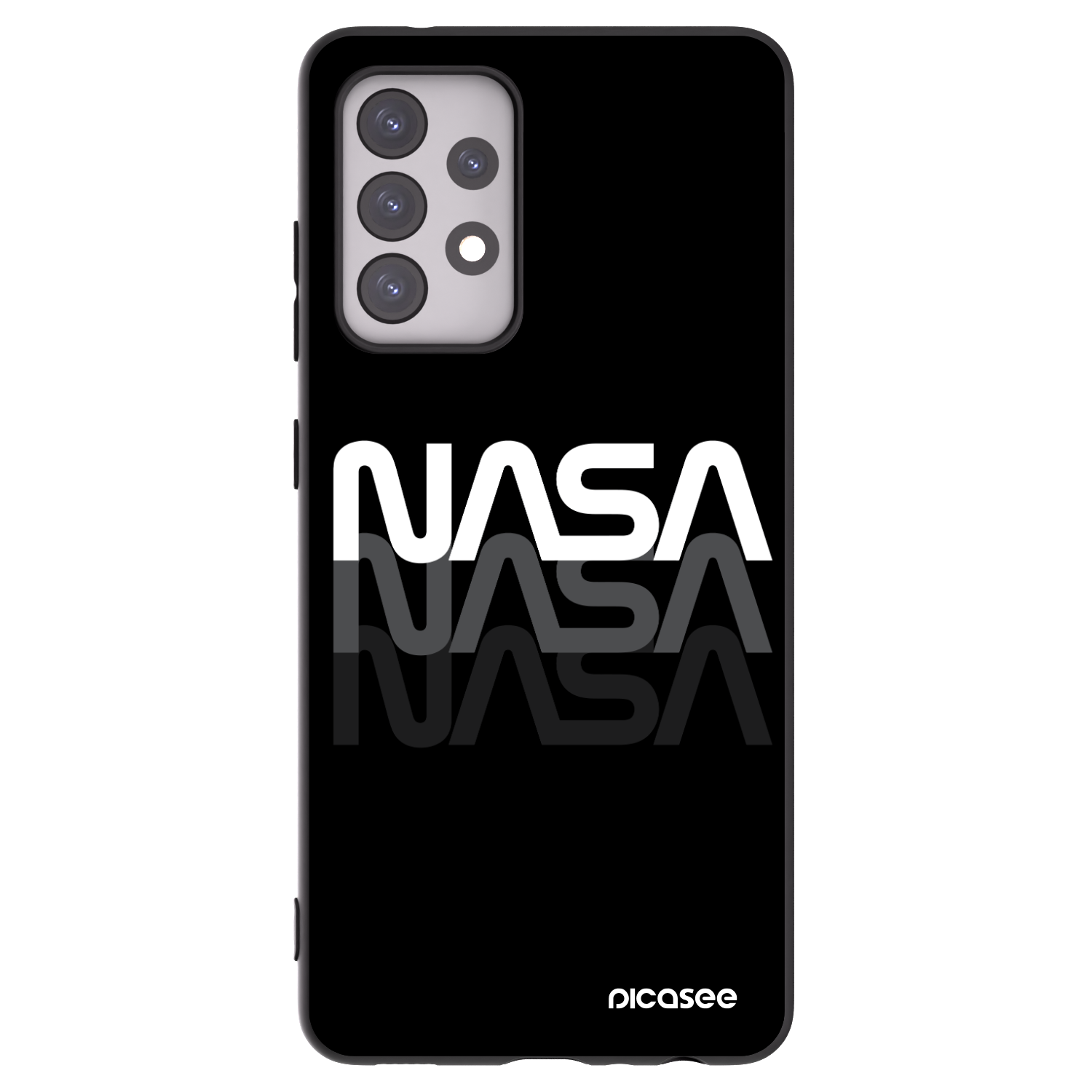 Picasee fekete szilikon tok az alábbi mobiltelefonokra Samsung Galaxy A52 5G A525F - NASA Triple