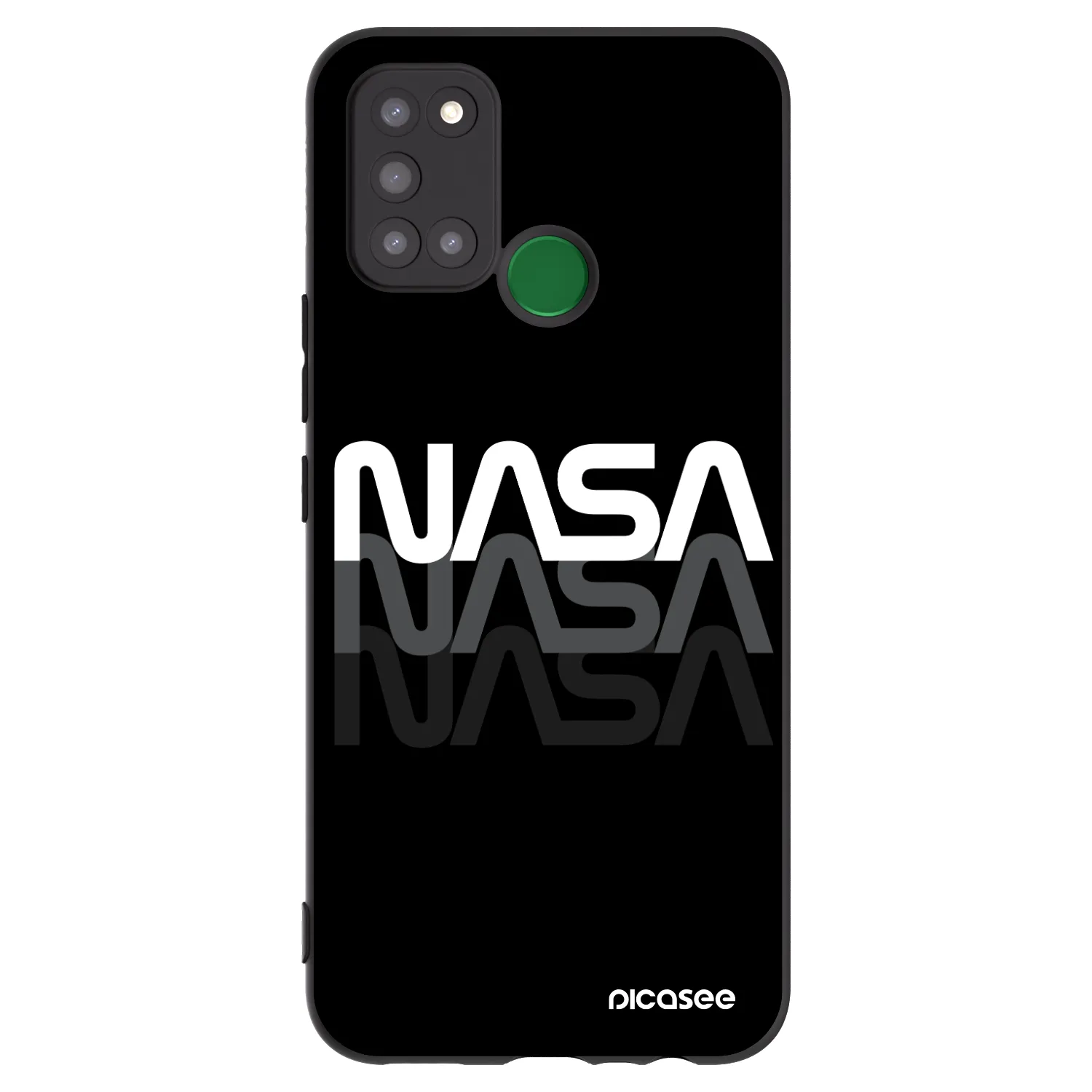 Picasee fekete szilikon tok az alábbi mobiltelefonokra Realme 7i - NASA Triple