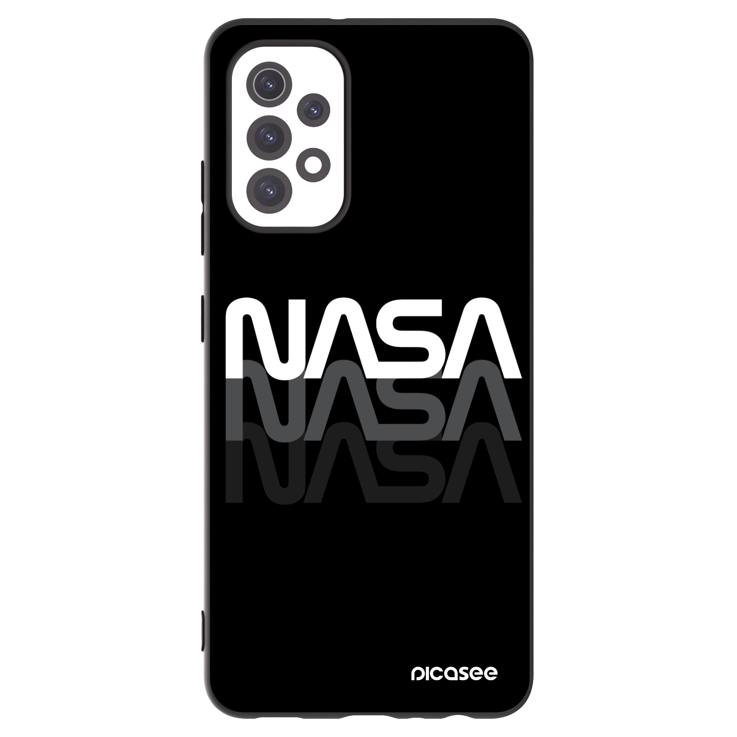 Picasee fekete szilikon tok az alábbi mobiltelefonokra Samsung Galaxy A32 5G A326B - NASA Triple
