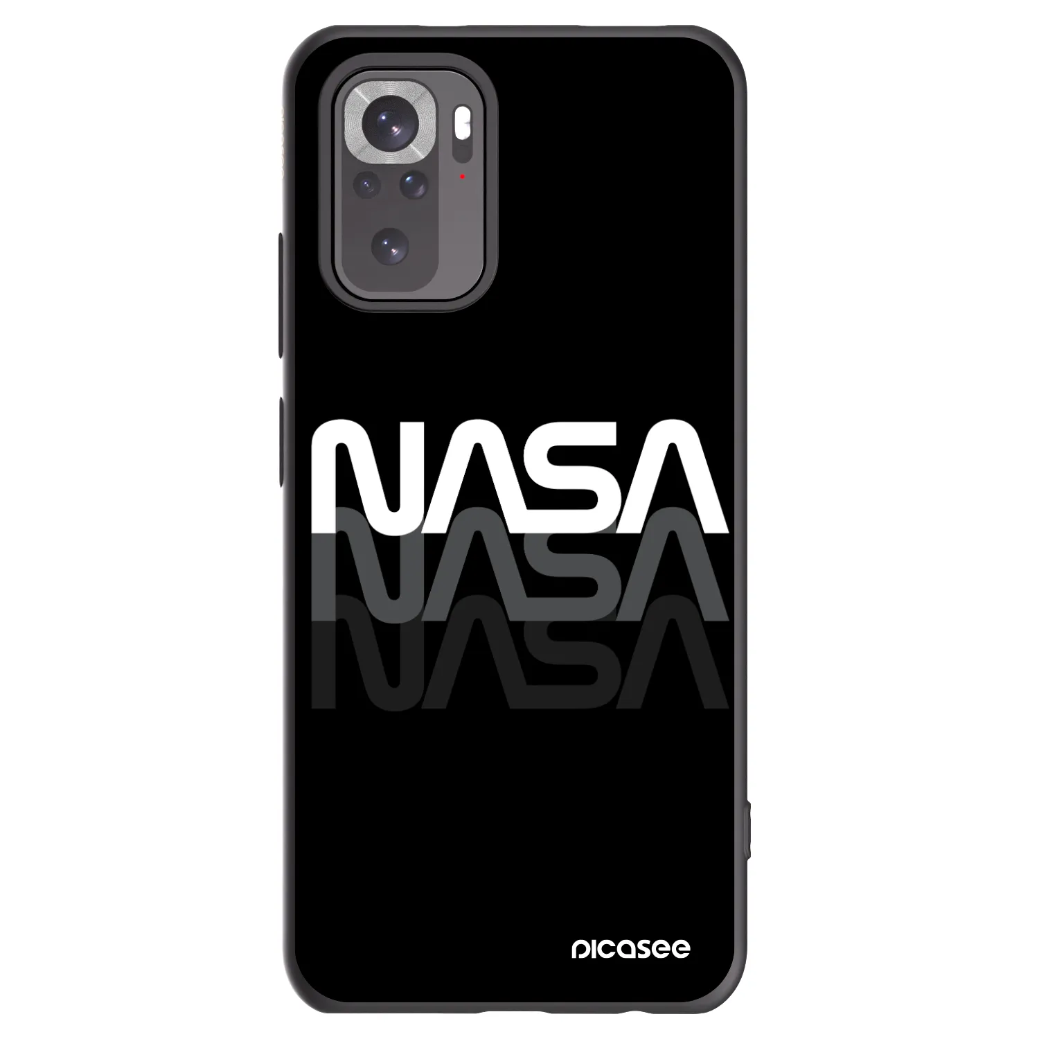 Picasee fekete szilikon tok az alábbi mobiltelefonokra Xiaomi Redmi Note 10S - NASA Triple