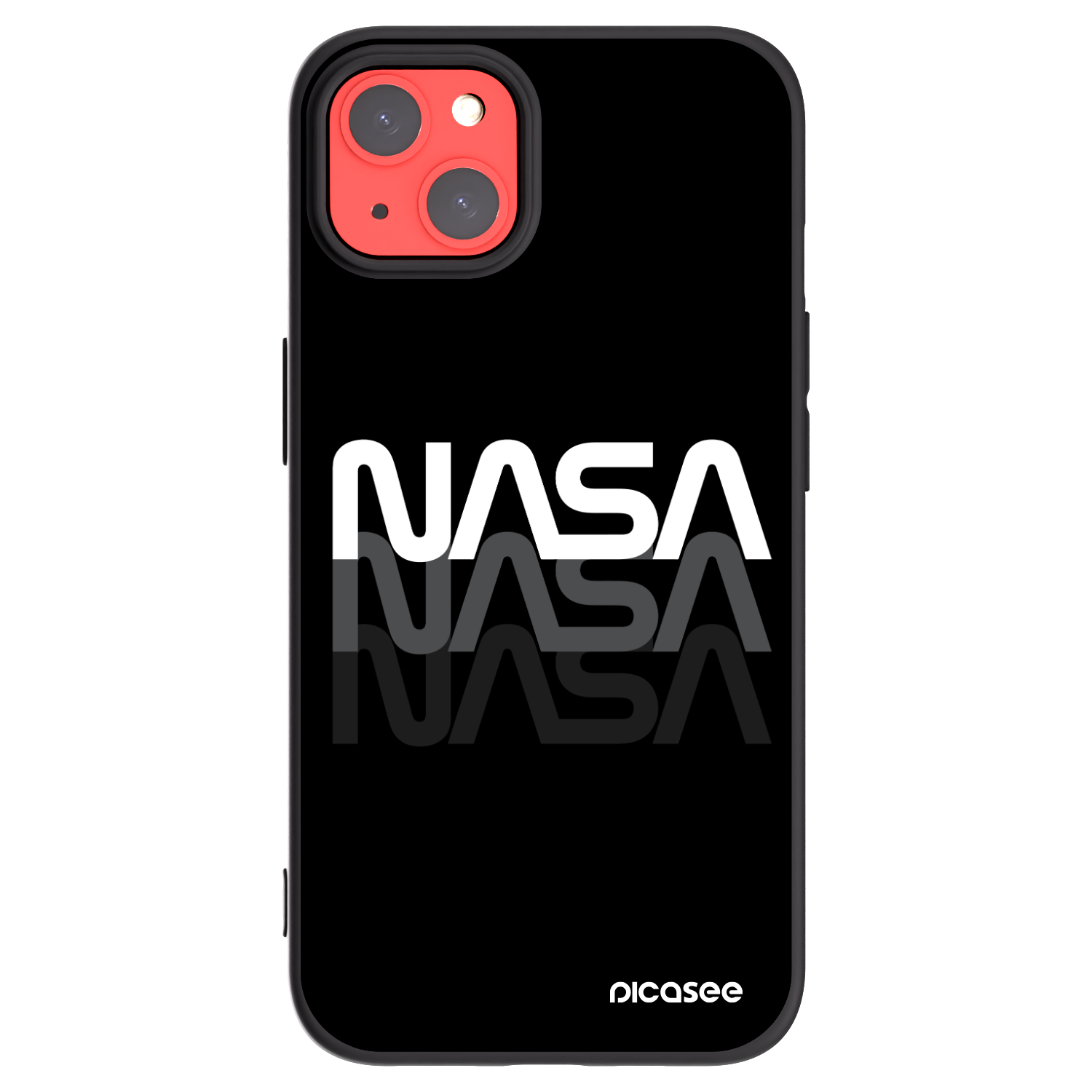 Picasee fekete szilikon tok az alábbi mobiltelefonokra Apple iPhone 13 - NASA Triple