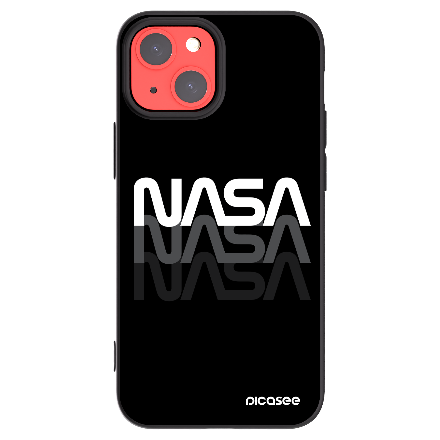 Picasee fekete szilikon tok az alábbi mobiltelefonokra Apple iPhone 13 mini - NASA Triple