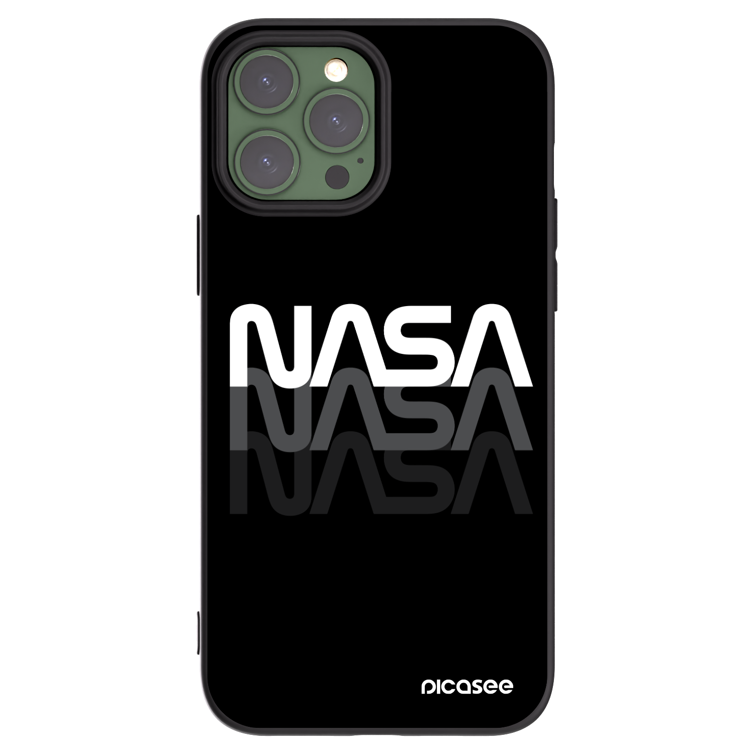 Picasee fekete szilikon tok az alábbi mobiltelefonokra Apple iPhone 13 Pro Max - NASA Triple