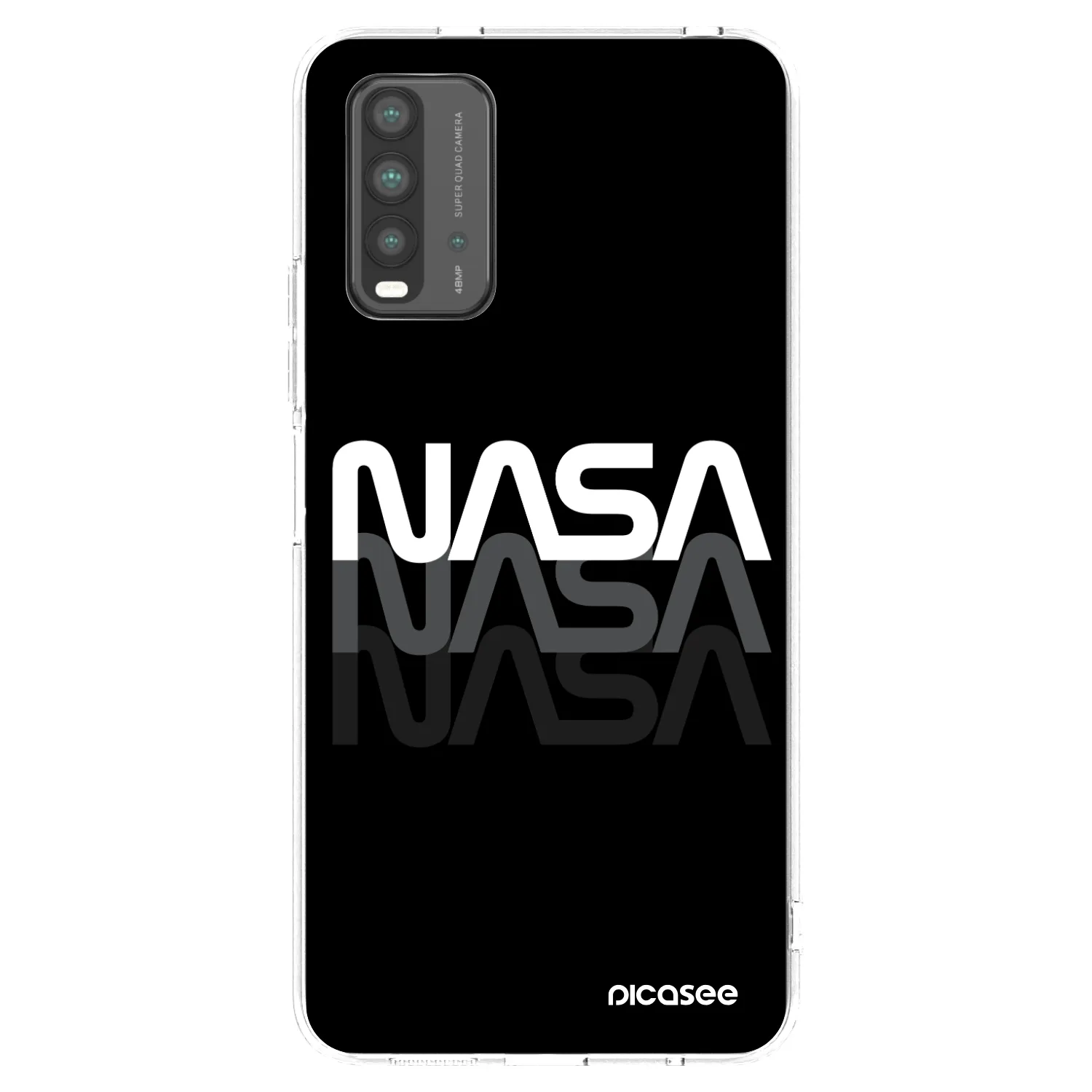 Picasee fekete szilikon tok az alábbi mobiltelefonokra Xiaomi Redmi 9T - NASA Triple