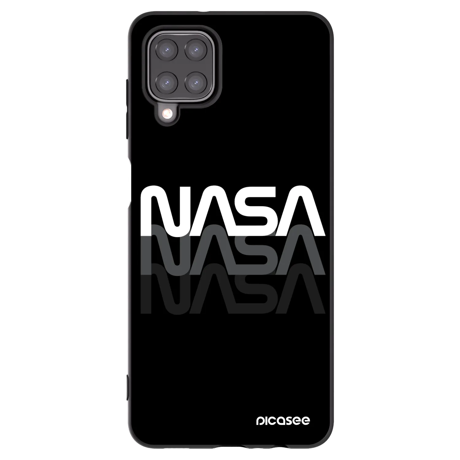 Picasee fekete szilikon tok az alábbi mobiltelefonokra Samsung Galaxy M12 M127F - NASA Triple