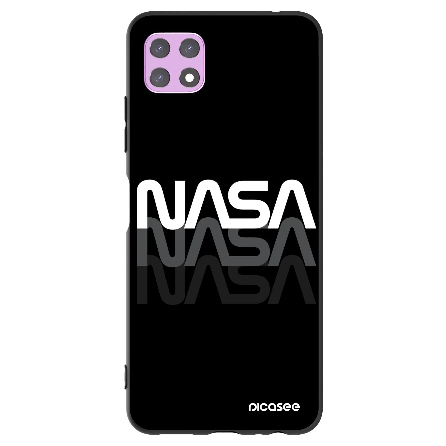 Picasee fekete szilikon tok az alábbi mobiltelefonokra Samsung Galaxy A22 A226B 5G - NASA Triple