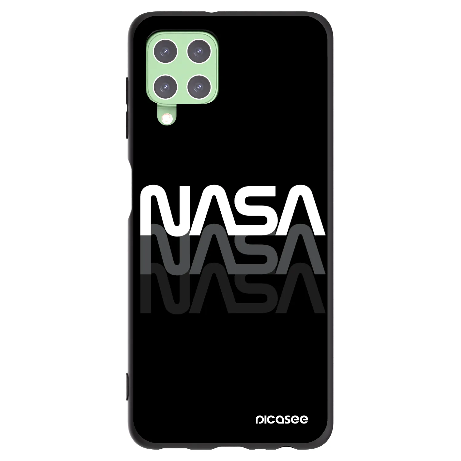 Picasee fekete szilikon tok az alábbi mobiltelefonokra Samsung Galaxy A22 A225F 4G - NASA Triple