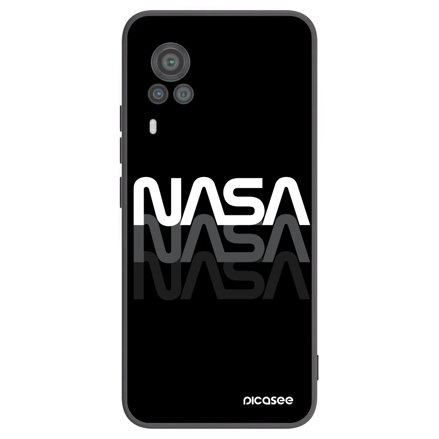 Picasee fekete szilikon tok az alábbi mobiltelefonokra Vivo X60 Pro 5G - NASA Triple