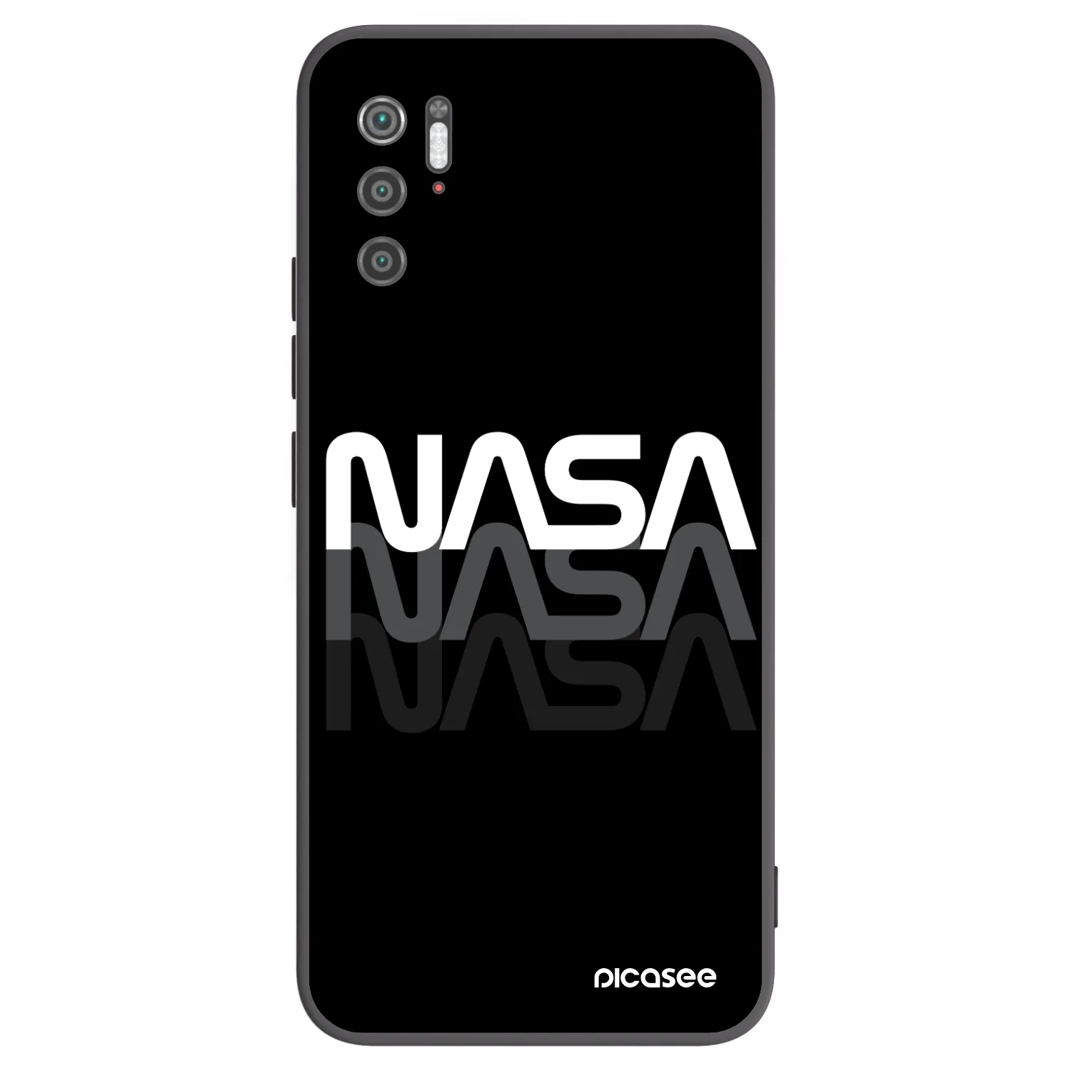 Picasee fekete szilikon tok az alábbi mobiltelefonokra Xiaomi Poco M3 Pro 5G - NASA Triple
