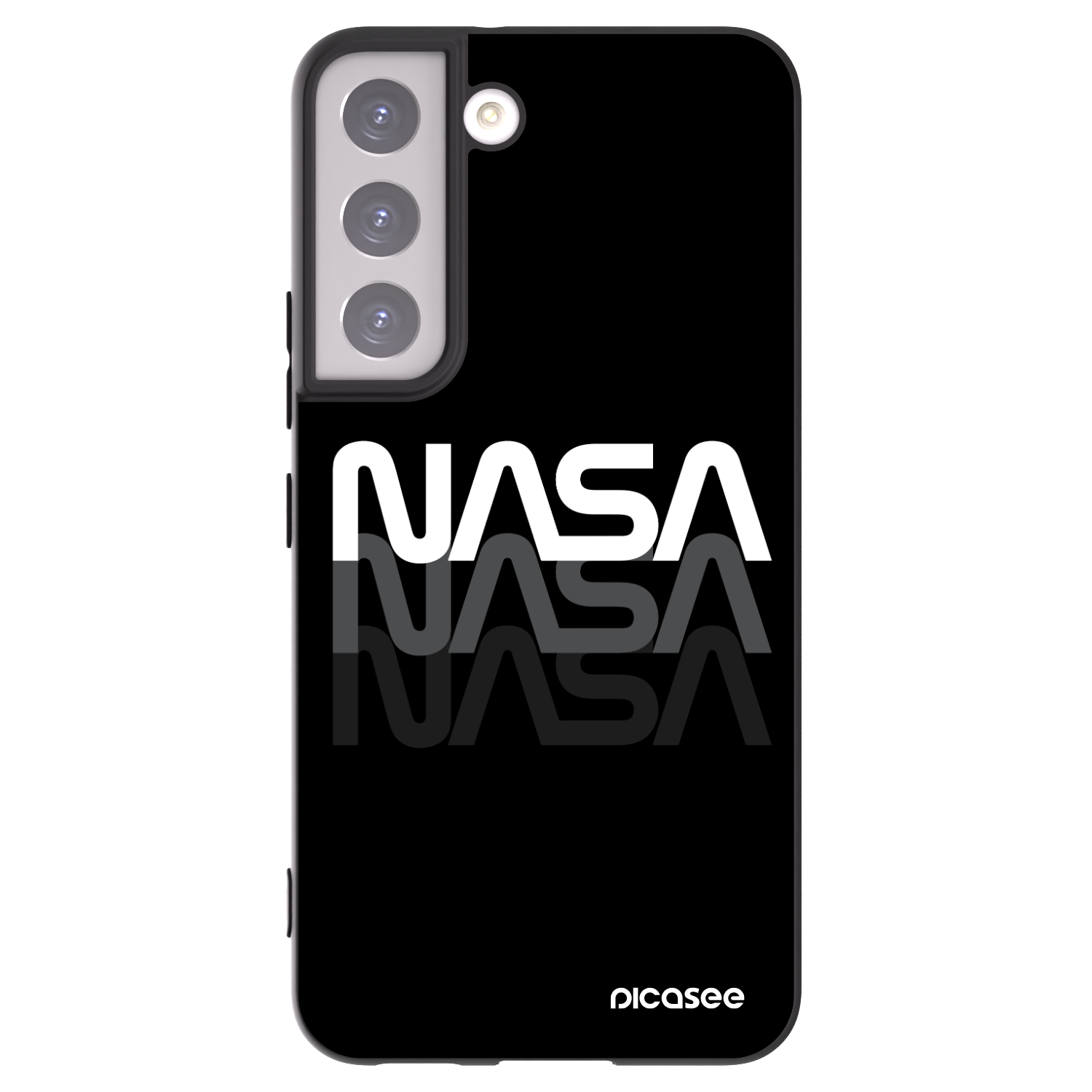 Picasee fekete szilikon tok az alábbi mobiltelefonokra Samsung Galaxy S22 5G - NASA Triple