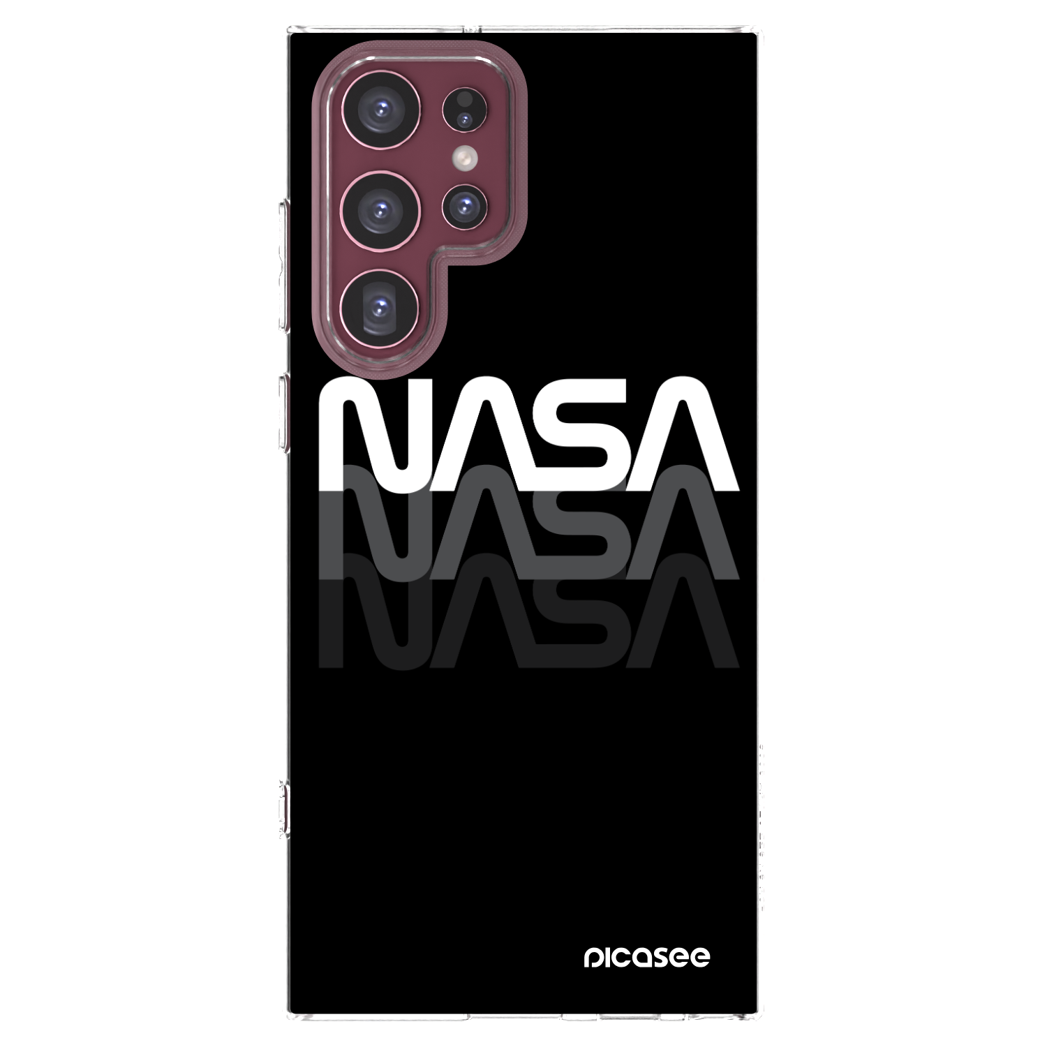 Picasee átlátszó szilikon tok az alábbi mobiltelefonokra Samsung Galaxy S22 Ultra 5G - NASA Triple